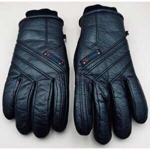 Saranac Mens Large Black Leather Winter Gloves W/ Thinsulate Insulation B4